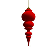 Decorazione pendente grande in velluto 9 x 9 x 28 cm rossa Mercury