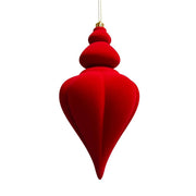 Decorazione pendente grande in velluto 12 x 12 x 25 cm rossa Mercury