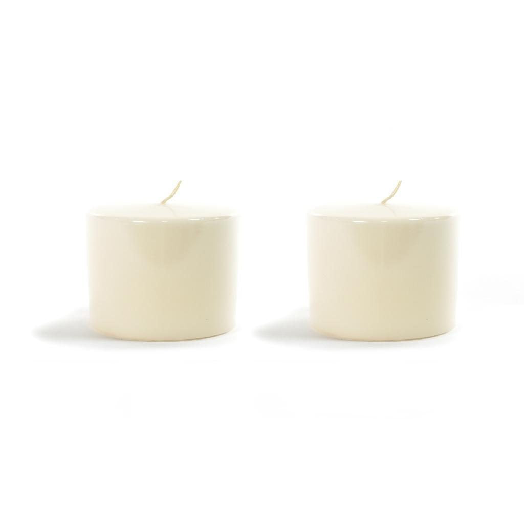 Set 2 candele cilindriche 100 g avorio Mercury