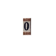 NUMERO DIPINTO 0 IN MATERIALE CERAMICO
