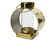 LANTERNA METALLO/VETRO 17,5X10X18CM COLOR ORO