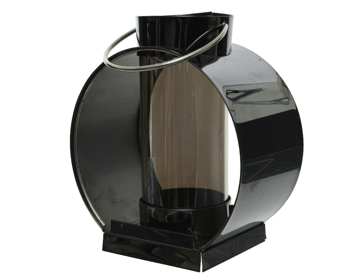 LANTERNA METALLO/VETRO 17,5X10X18CM COLOR NERO