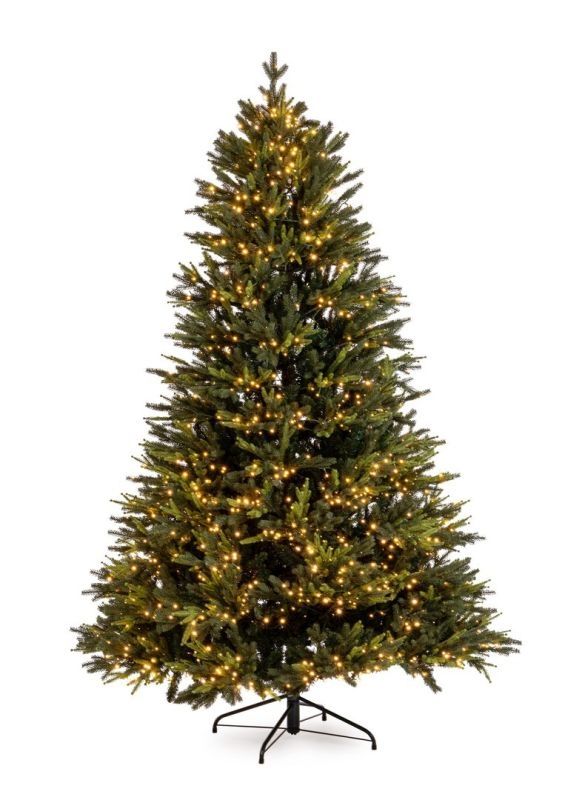 Albero di Natale Berkshire, 180 cm (D114 cm), Verde, 1300 LED – 3744 rami