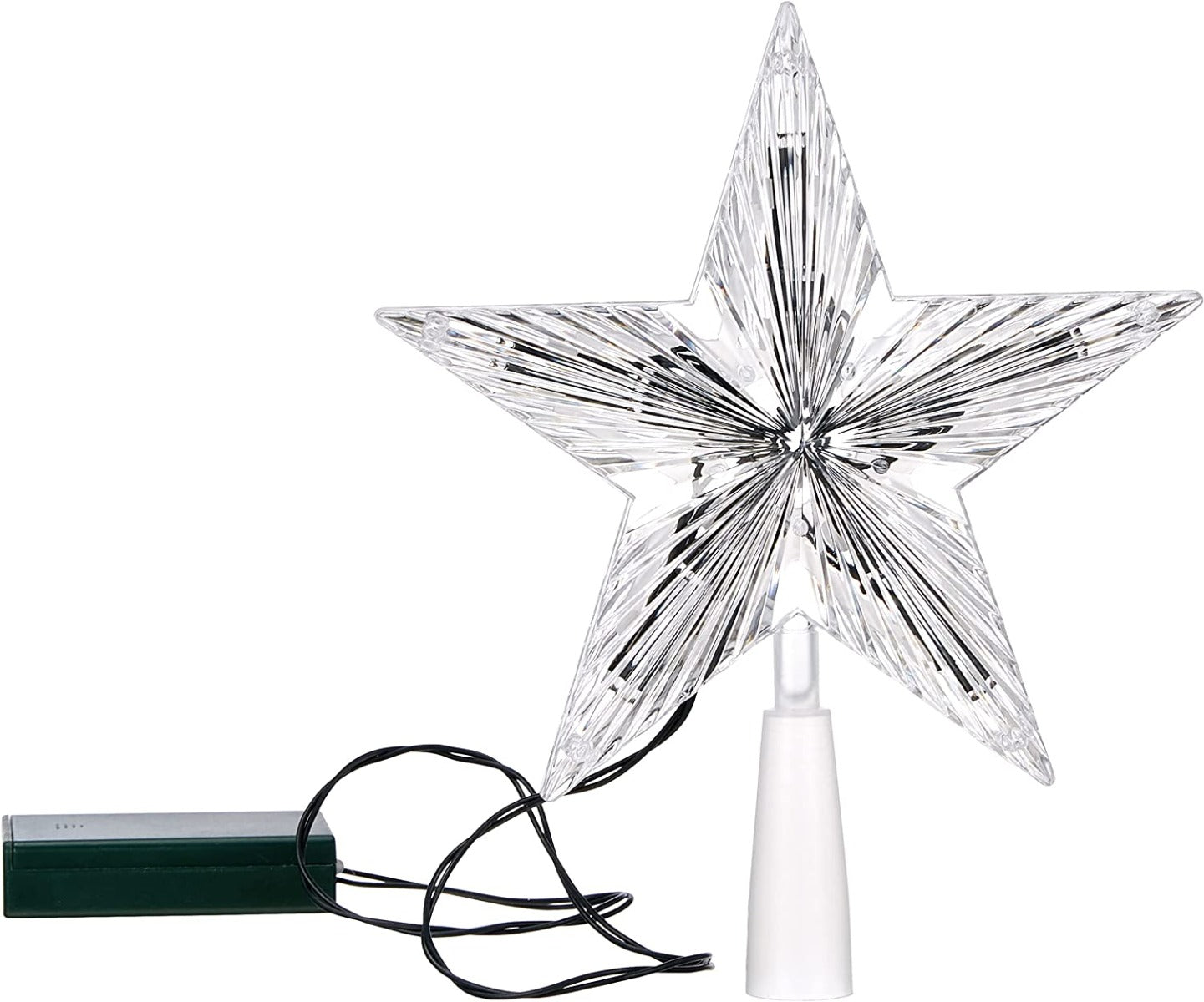 PUNTALE STELLA LUMINOSA 10 LED BIANCO FREDDO