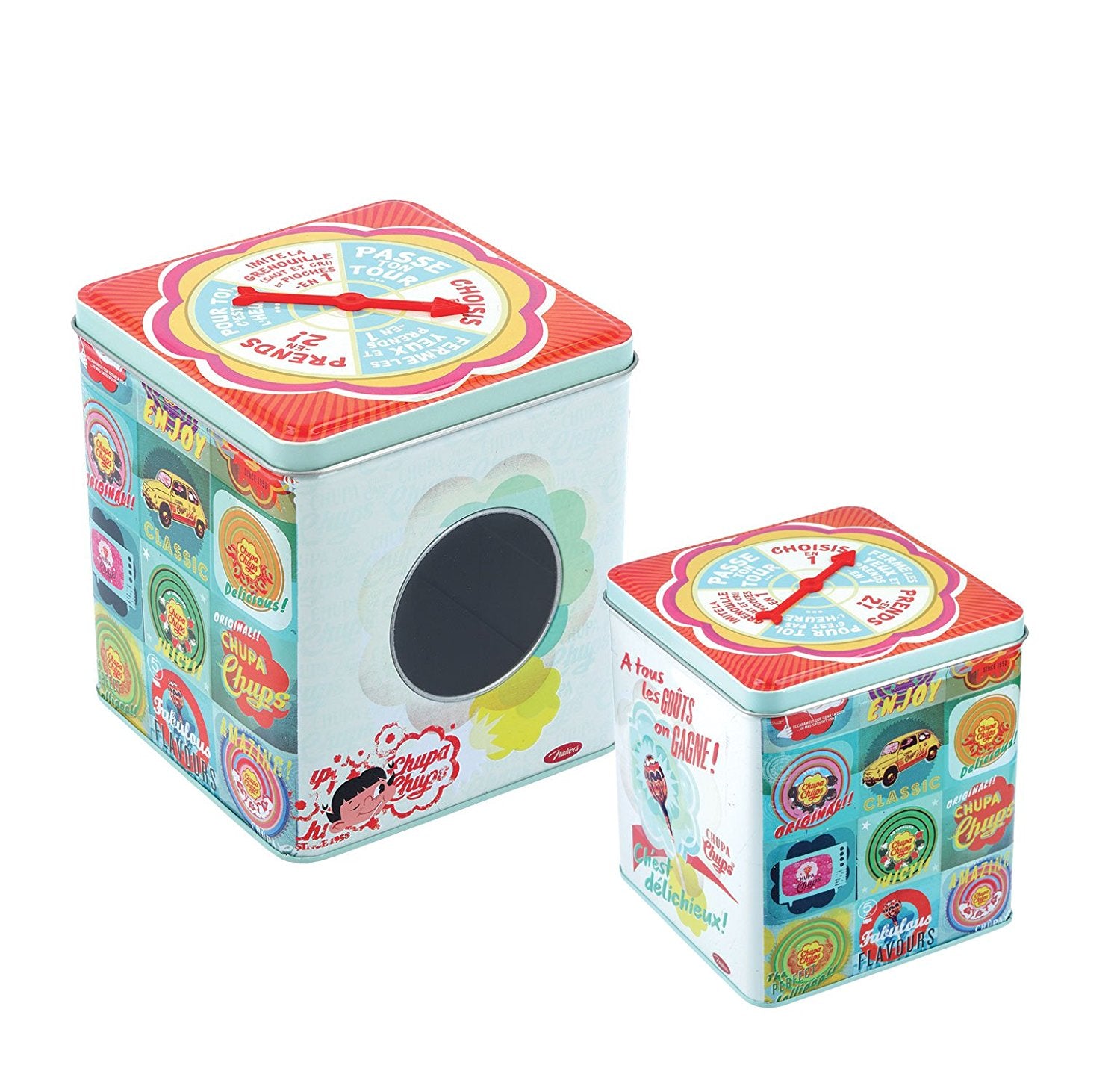 SCATOLA PER CARAMELLE IN LATTA CHUPA CHUPS