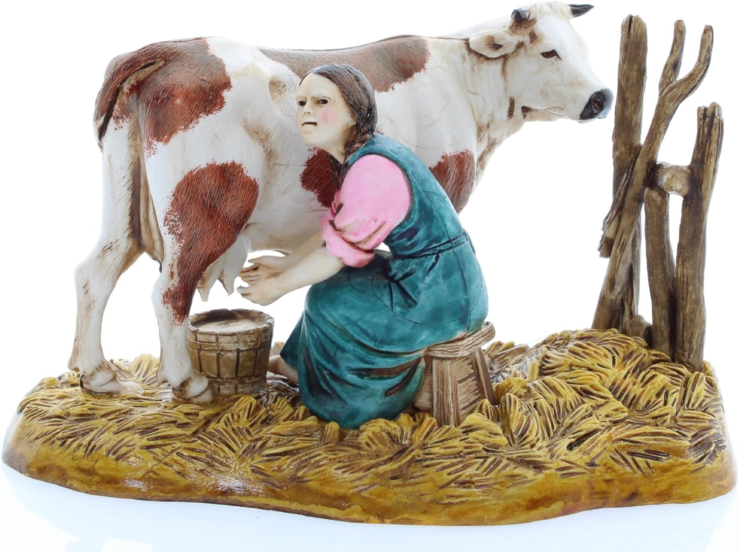 STATUETTA MUNGITRICE 10CM IN RESINA PER PRESEPE