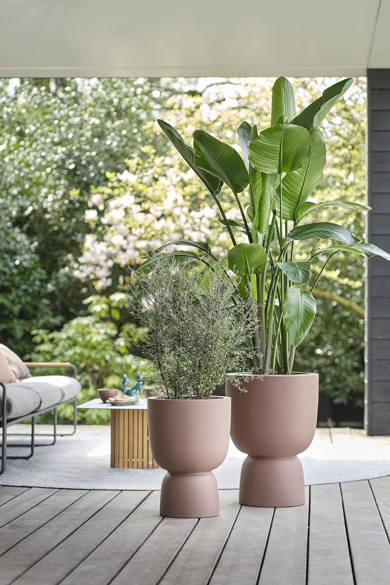 VASO PURE COUPE 35CM ROSY BROWN