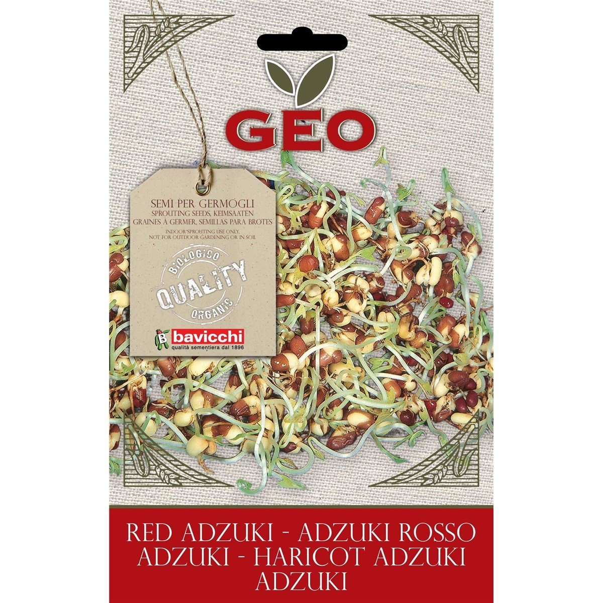 SEMI BIO DI ADZUKI ROSSO PER GERMOGLI 90GR