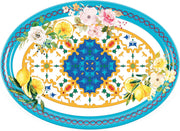 VASSOIO OVALE GRANDE ''FLOWER&LEMON''