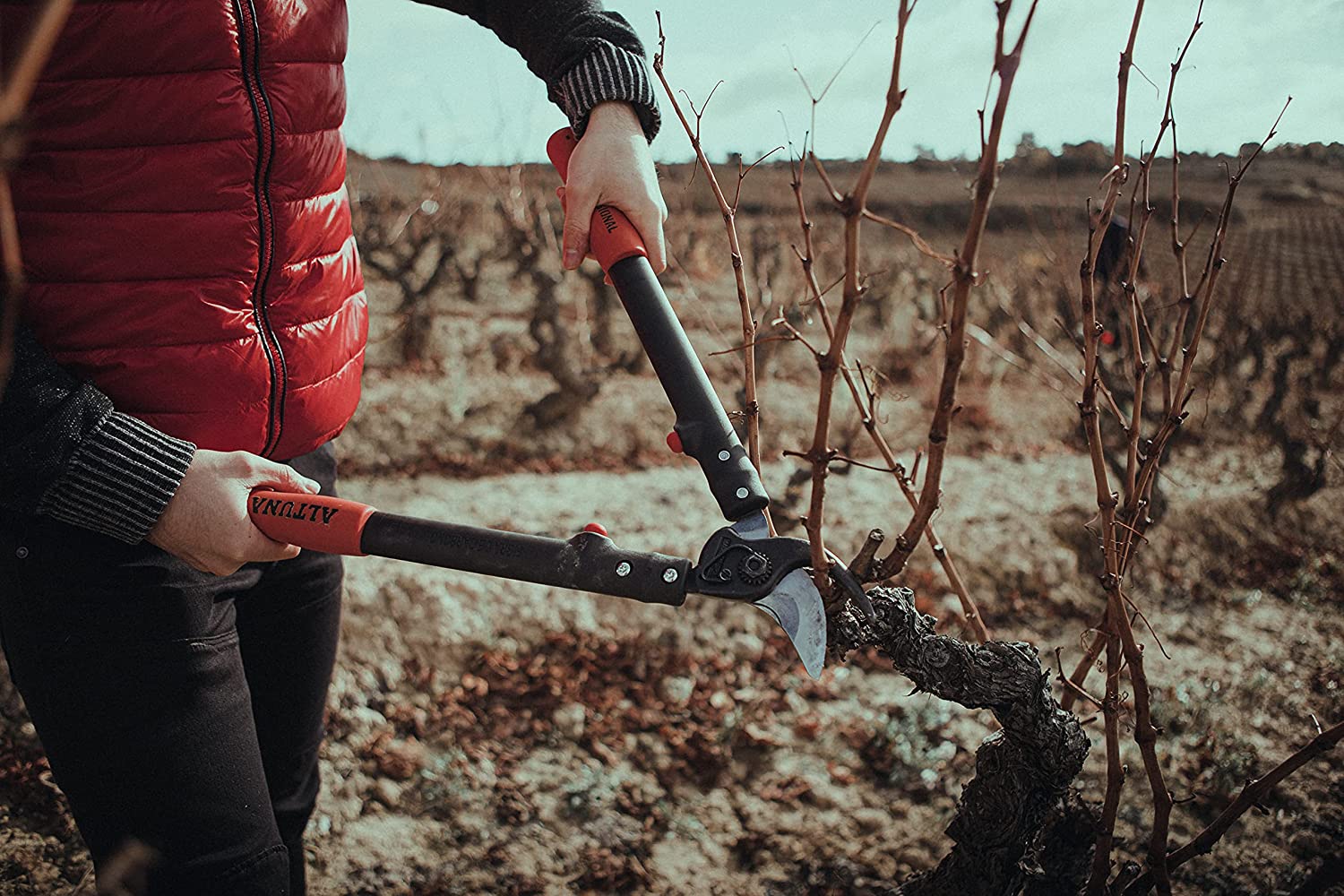 TRONCARAMI A DUE MANI CON IMPUGNATURA IN FIBRA DI CARBONIO 60CM