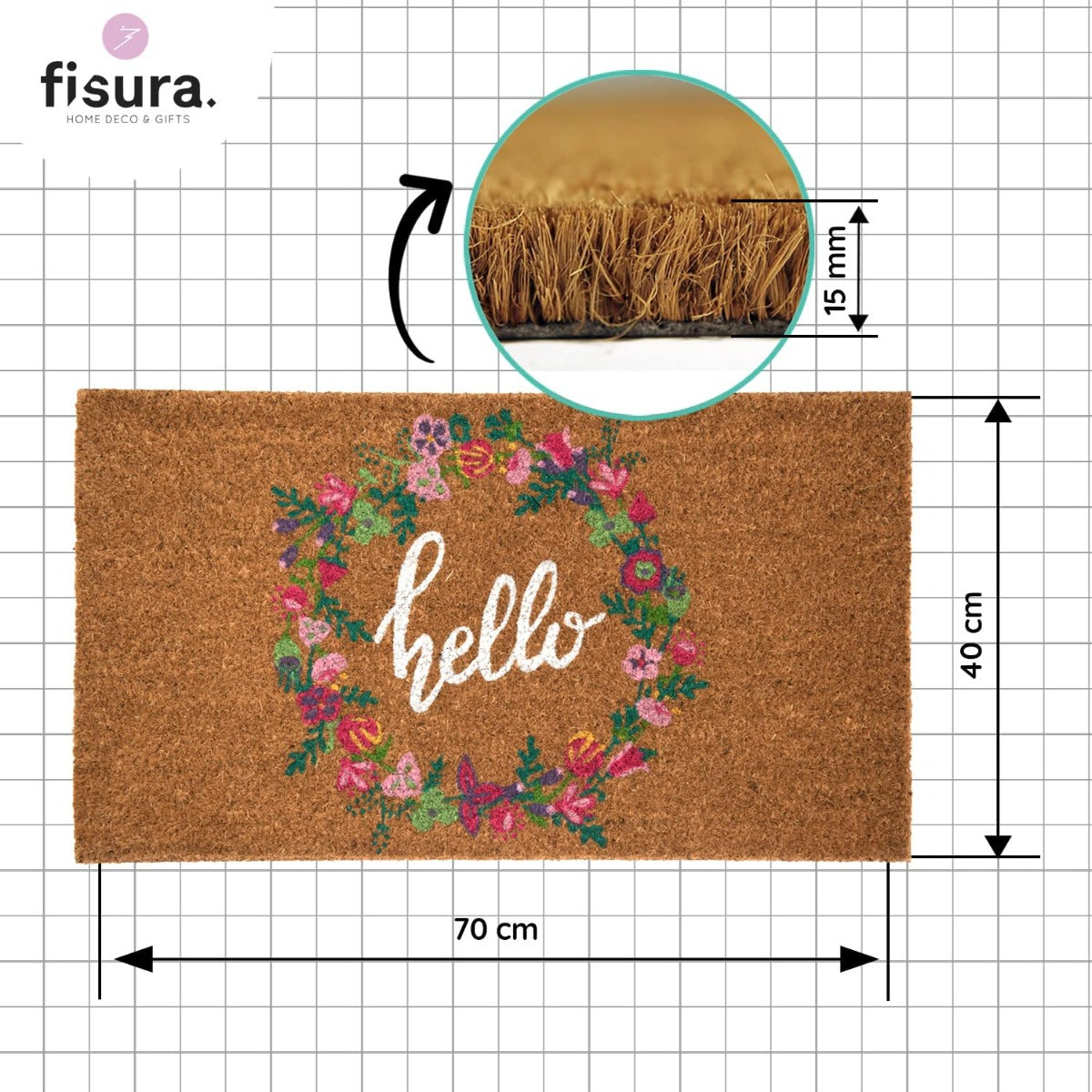 ZERBINO HELLO CON CORONA DI FIORI
