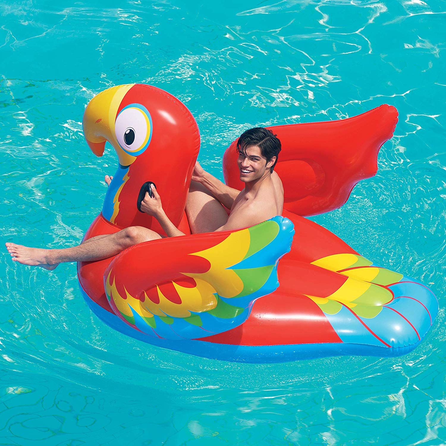 PAPPAGALLO GONFIABILE CAVALCABILE 230X180CM