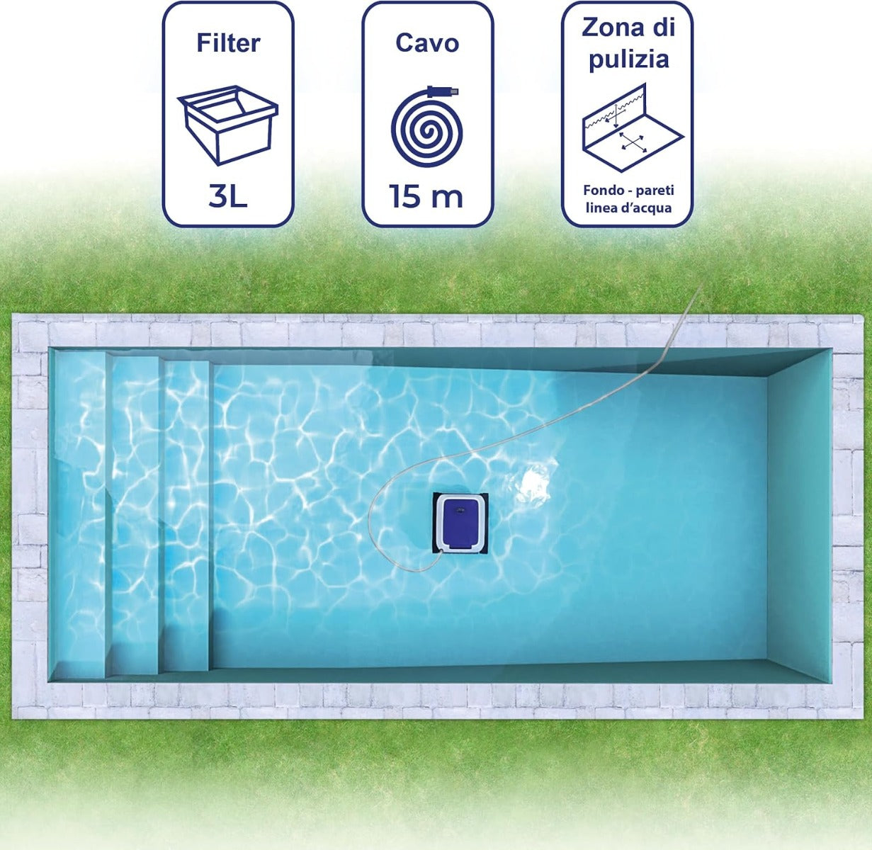 ROBOT PULITORE ELETTRICO PER PISCINA - ER 230