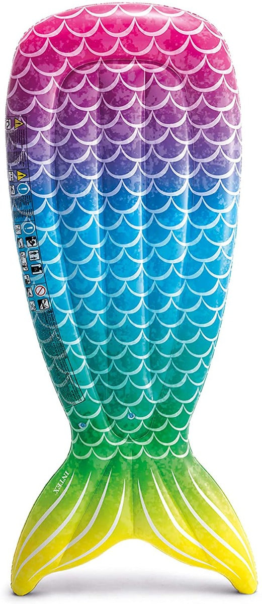 MATERASSINO GONFIABILE SIRENA MULTICOLOR 178X71X18CM