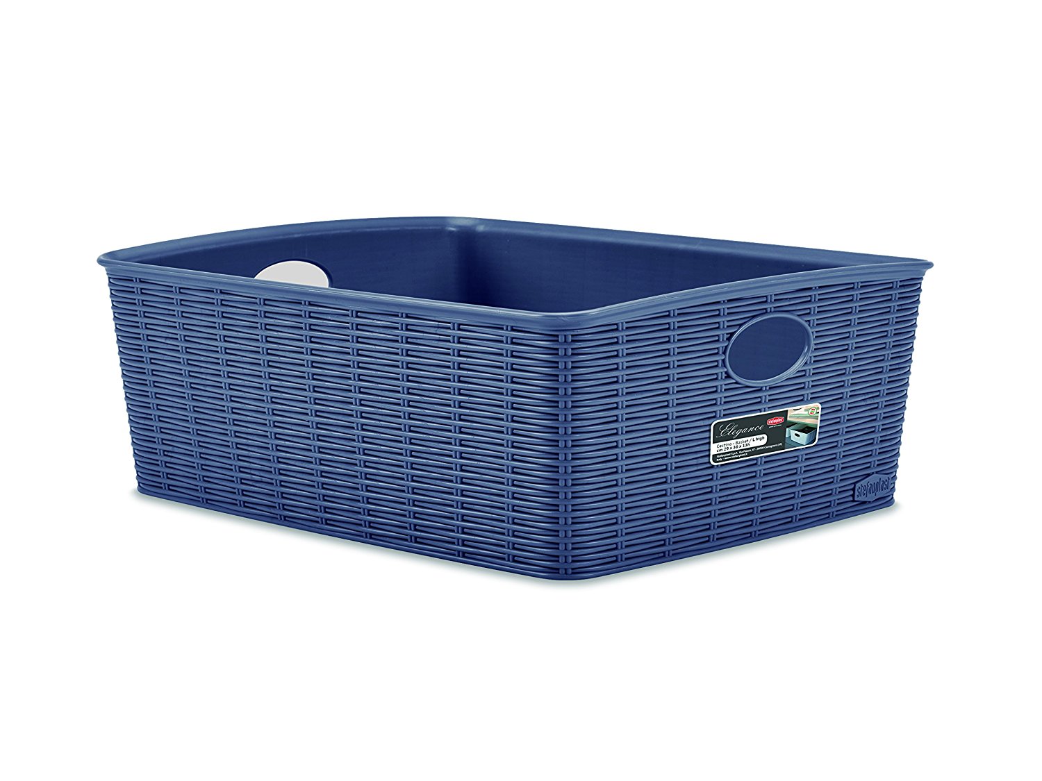 CESTINO ELEGANCE L HIGH 36X29X13 CM BLU NAVY