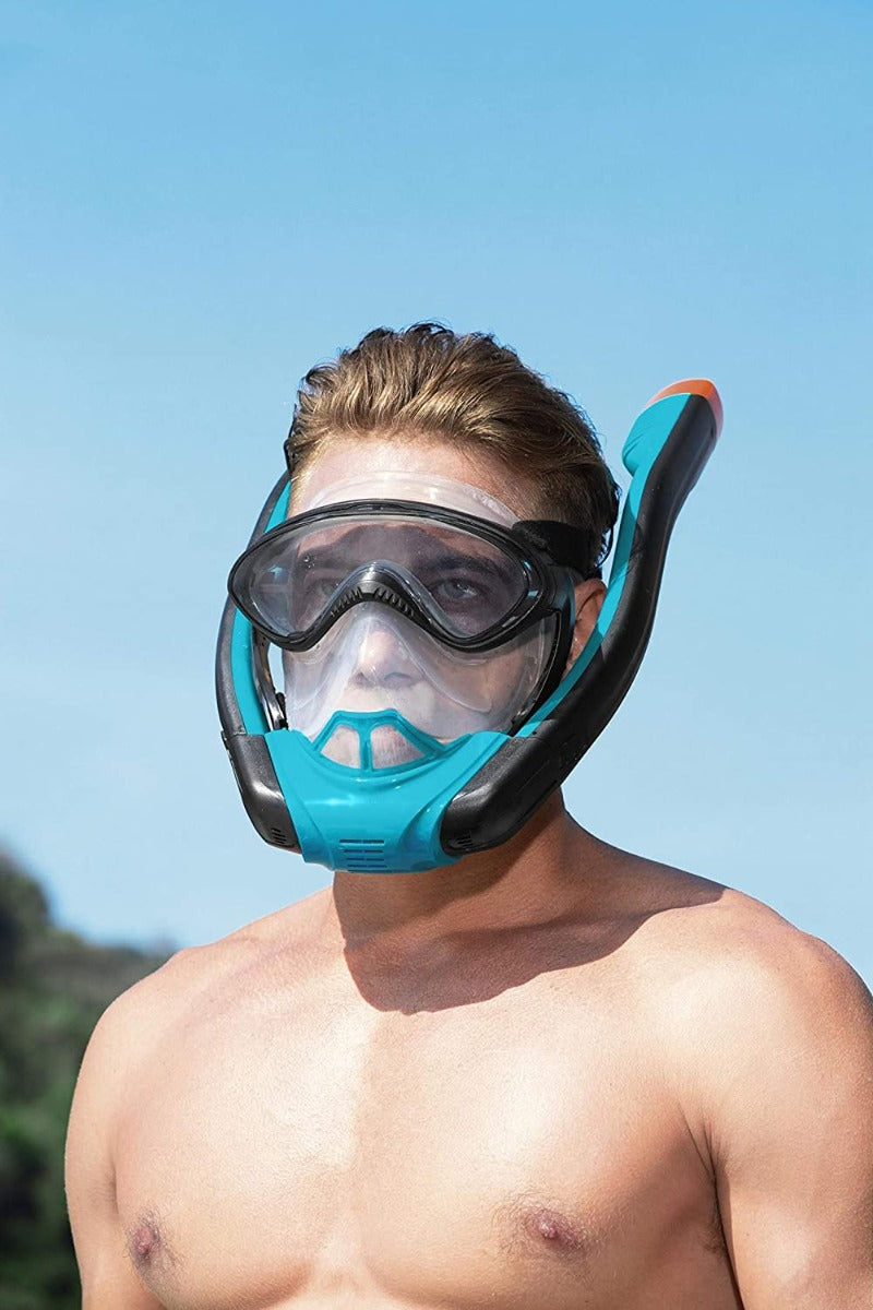 MASCHERA CON BOCCAGLIO DA SNORKELING HYDRO-PRO FLOWTECH S/M