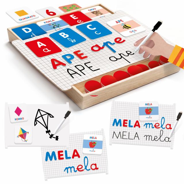 Montessori SUPER BOX per scrivere e leggere 3-6 anni Headu