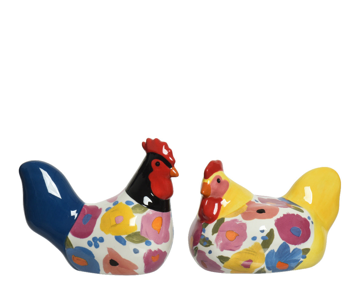 GALLINA MULTICOLOR 11X16X11CM ASSORTITA
