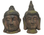 TESTA DI BUDDHA 18,5X18,5X27H CM MARRONE SLAVATO MODELLO ASSORTITO