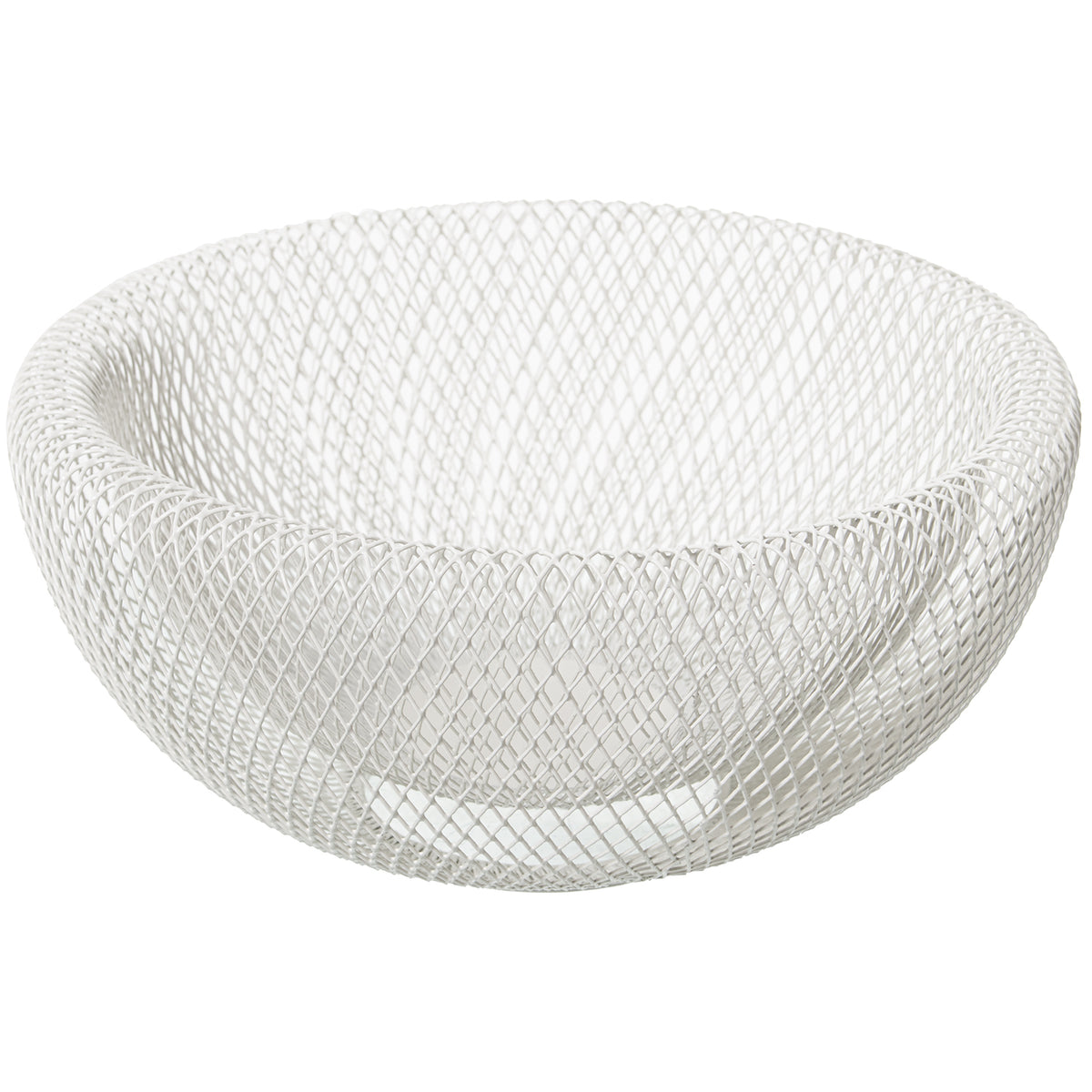 Fruttiera Tonda in Metallo a Griglia D25x14 cm Nero Peraga Home