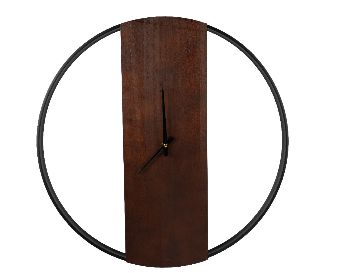 OROLOGIO DA PARETE LEGNO E METALLO H60 CM