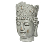 FIORIERA A FORMA DI BUDDHA GRIGIO 23X25X36H CM