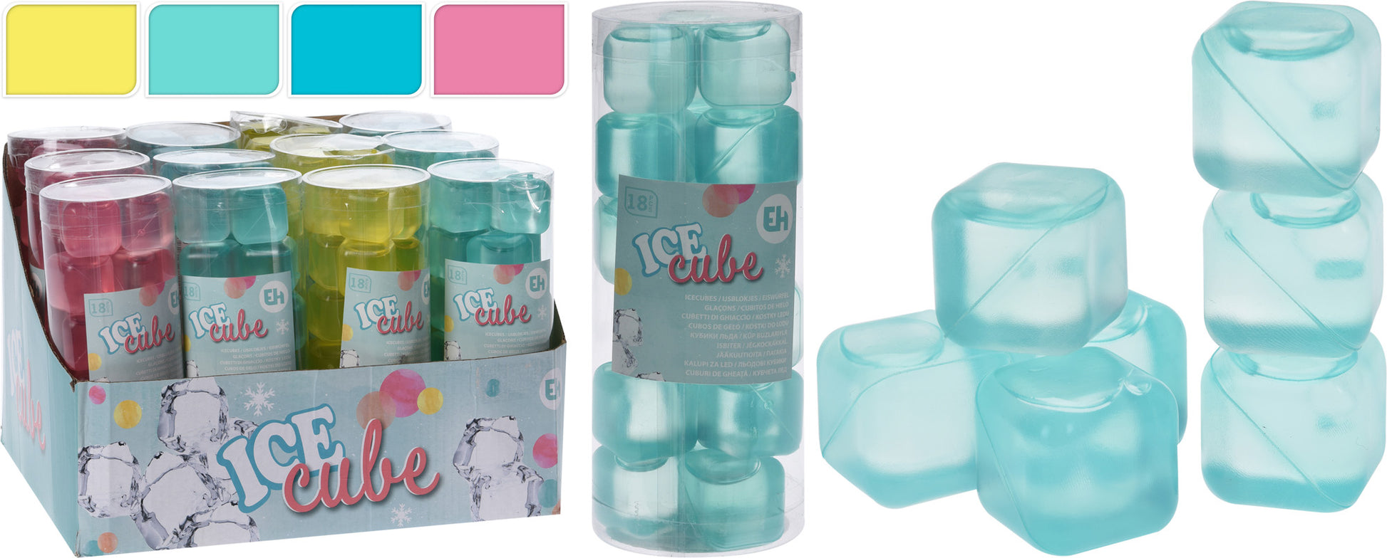 OFFERTA 72 CUBETTI DI GHIACCIO COLORI ASSORTITI