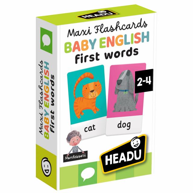 Maxi Flashcards Baby English Prime Parole 40 Carte Headu