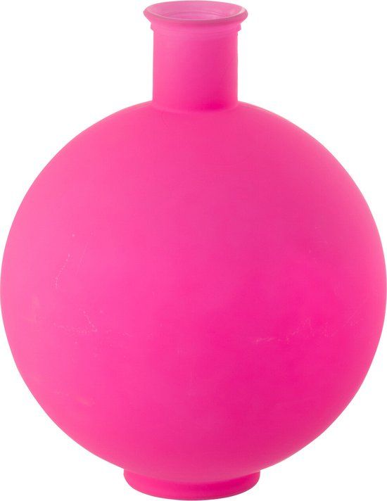 Vaso a sfera in vetro 34X34X44cm Rosa Neon / Fucsia