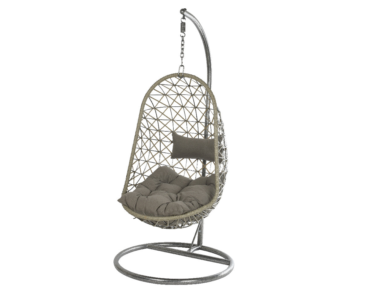 POLTRONA SOSPESA A UOVO MODELLO BOLOGNA 95X195CM GRIGIO