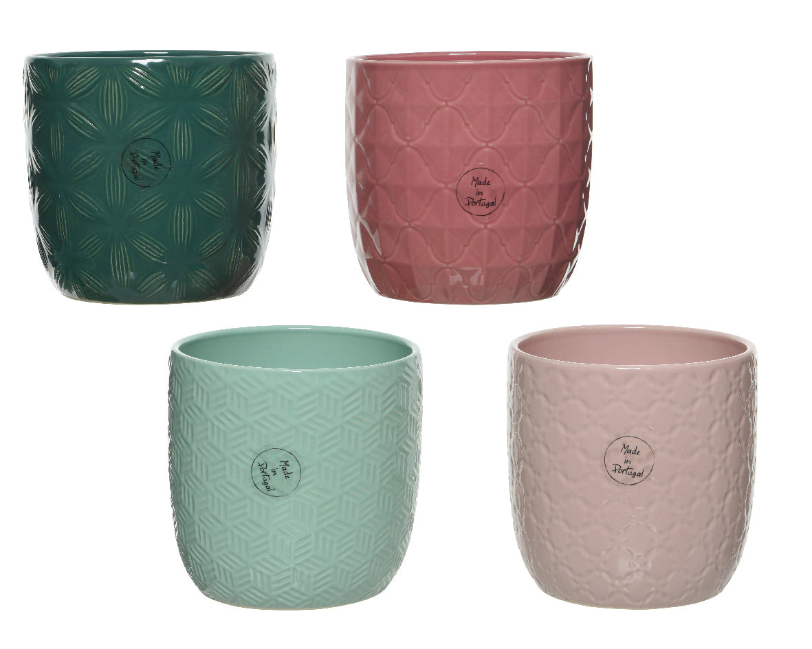 VASO IN CERAMICA COLORE ASSORTITO 13CM