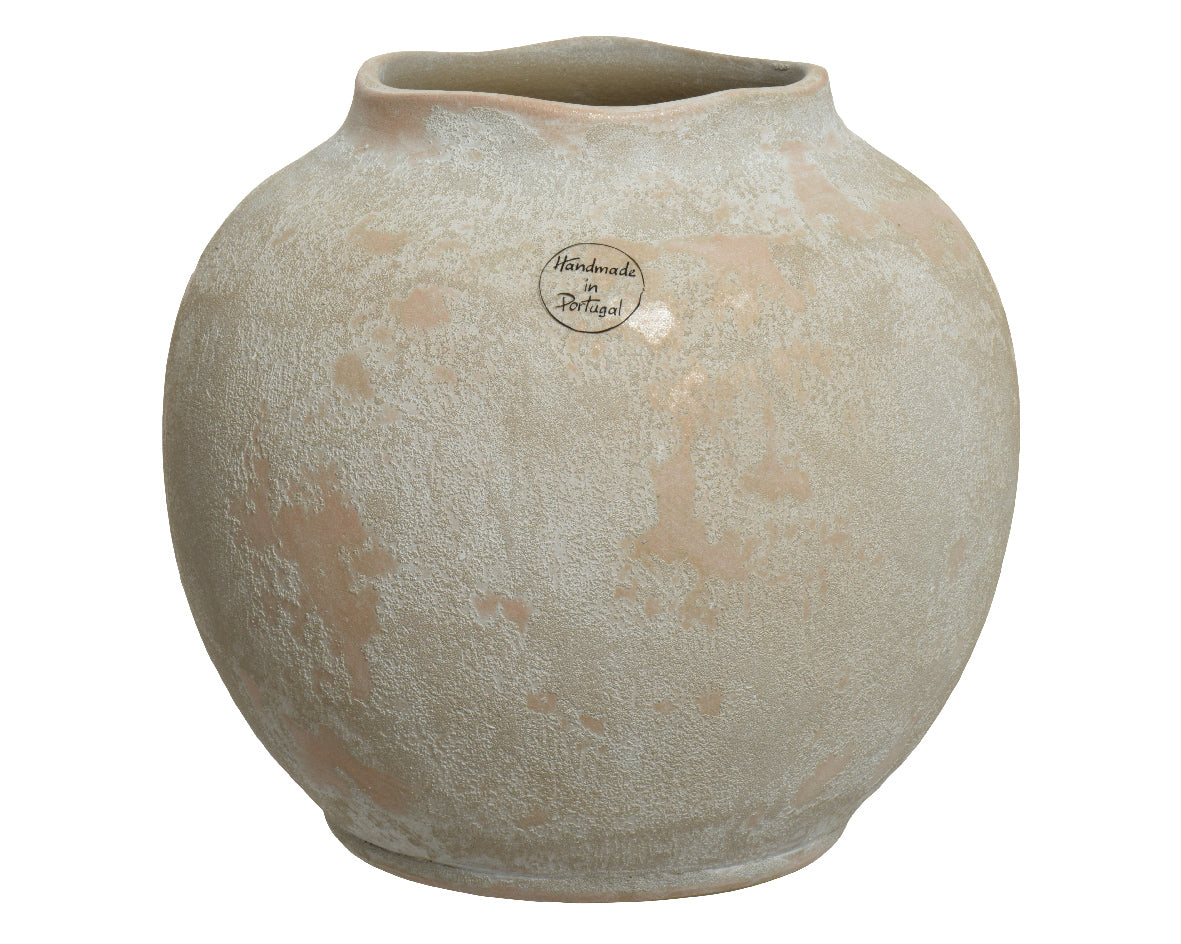 VASO CERAMICO BEIGE 21CM