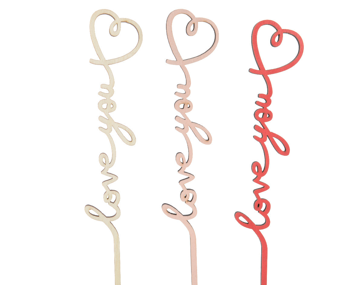 SCRITTA I LOVE YOU 30X4X0,5CM APPENDIBILE ASSORTITA