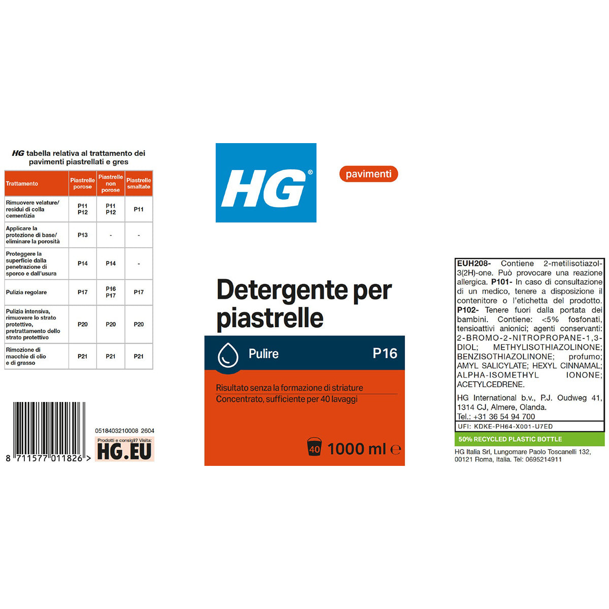 HG Fliesenreiniger 1 l