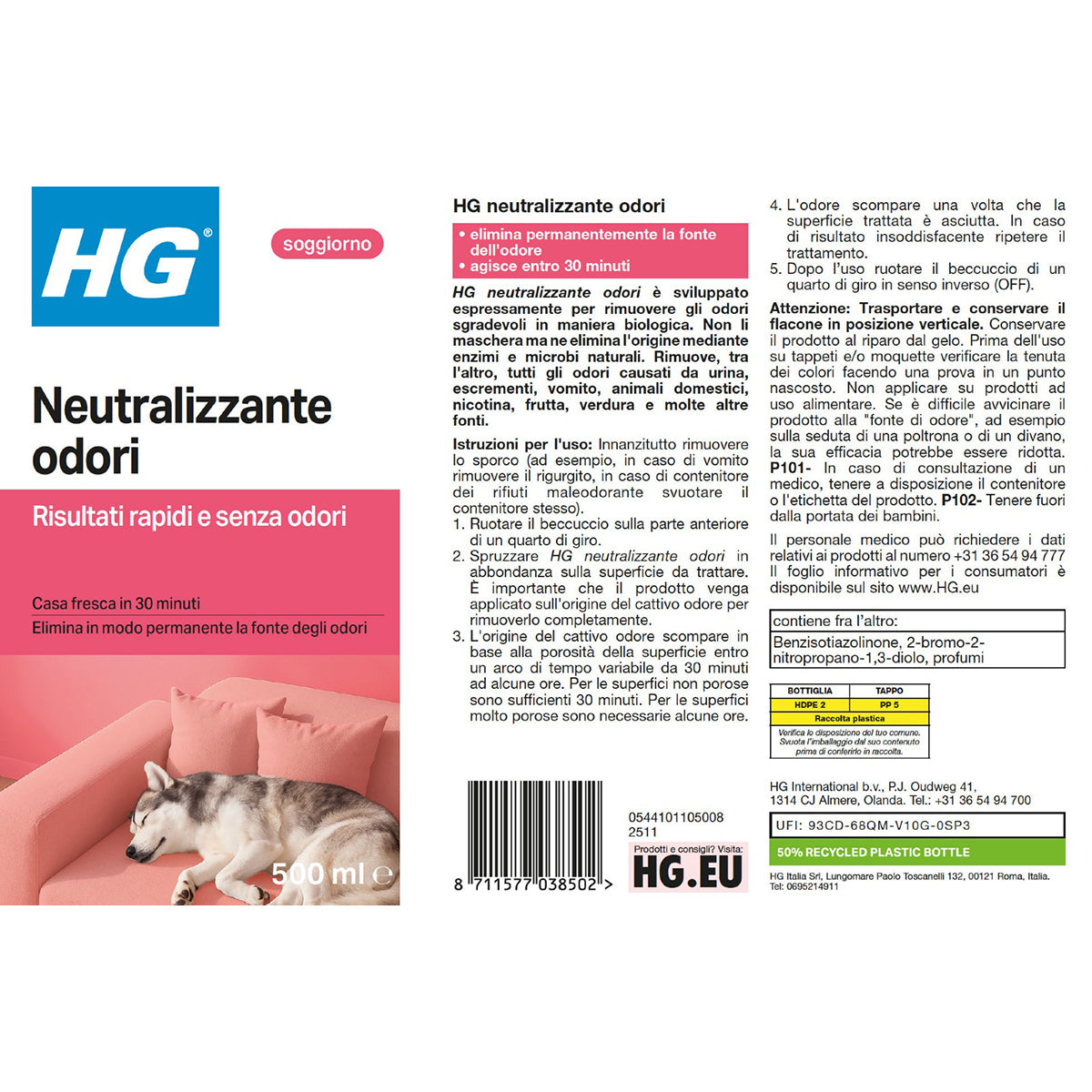 HG Geruchsneutralisierer für die Umwelt 500 ml