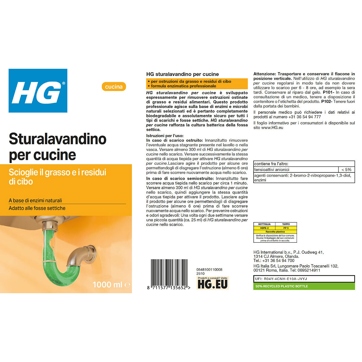 HG STURALAVANDINO PER CUCINA 1 LITRO