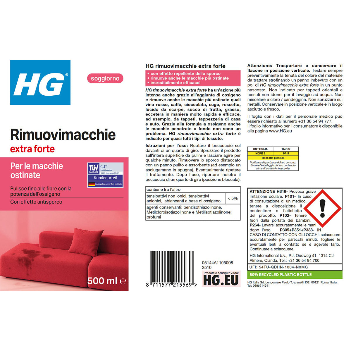 HG SPRAY DÉTACHANT EXTRA FORT 500 ML