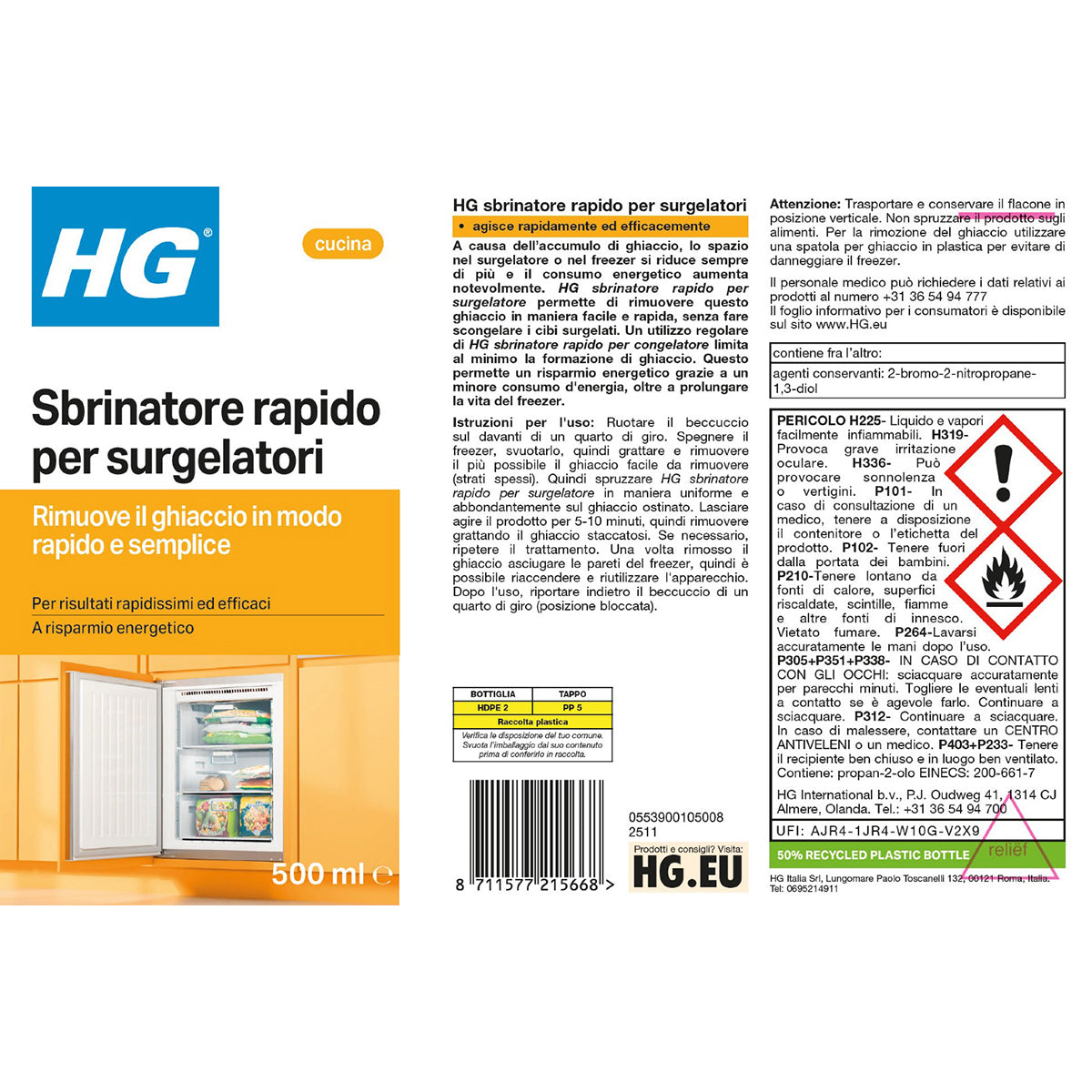 DÉCONGÉLATION RAPIDE POUR CONGÉLATEURS 500ML
