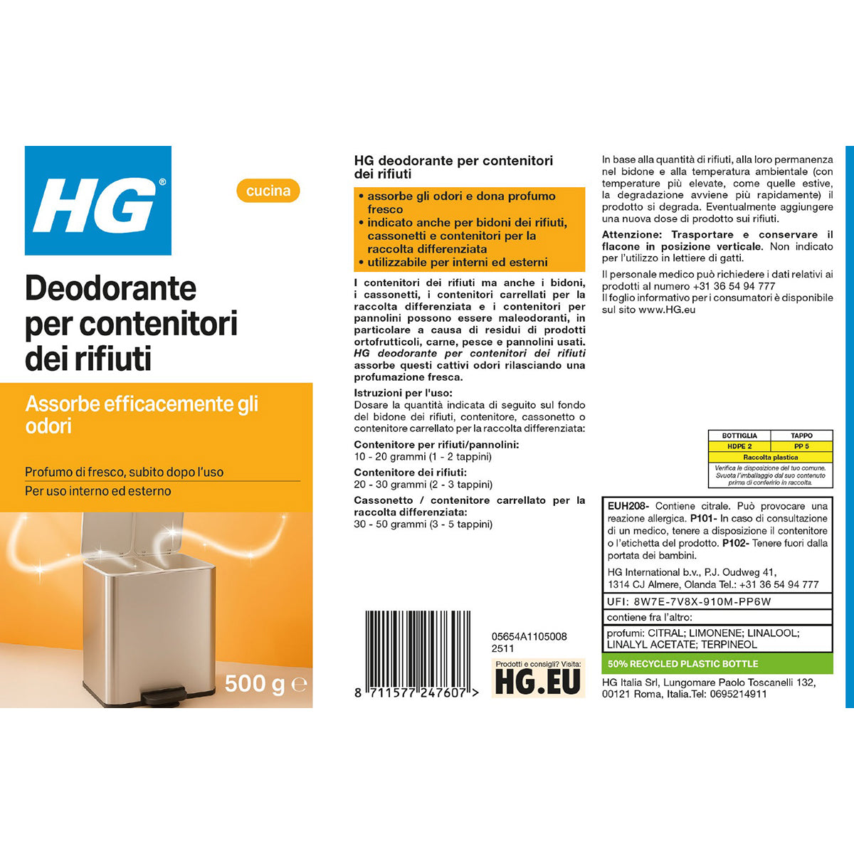 HG Abfallbehälter-Deodorant 500 g