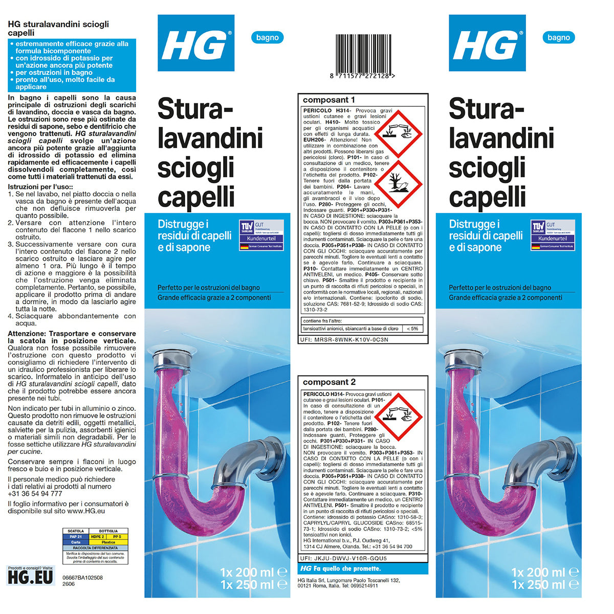 HG STURALAVANDINO SCIOGLI CAPELLI 450ML
