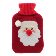 BORSA DELL'ACQUA CALDA ROSSA A FANTASIA NATALIZIA BABBO NATALE