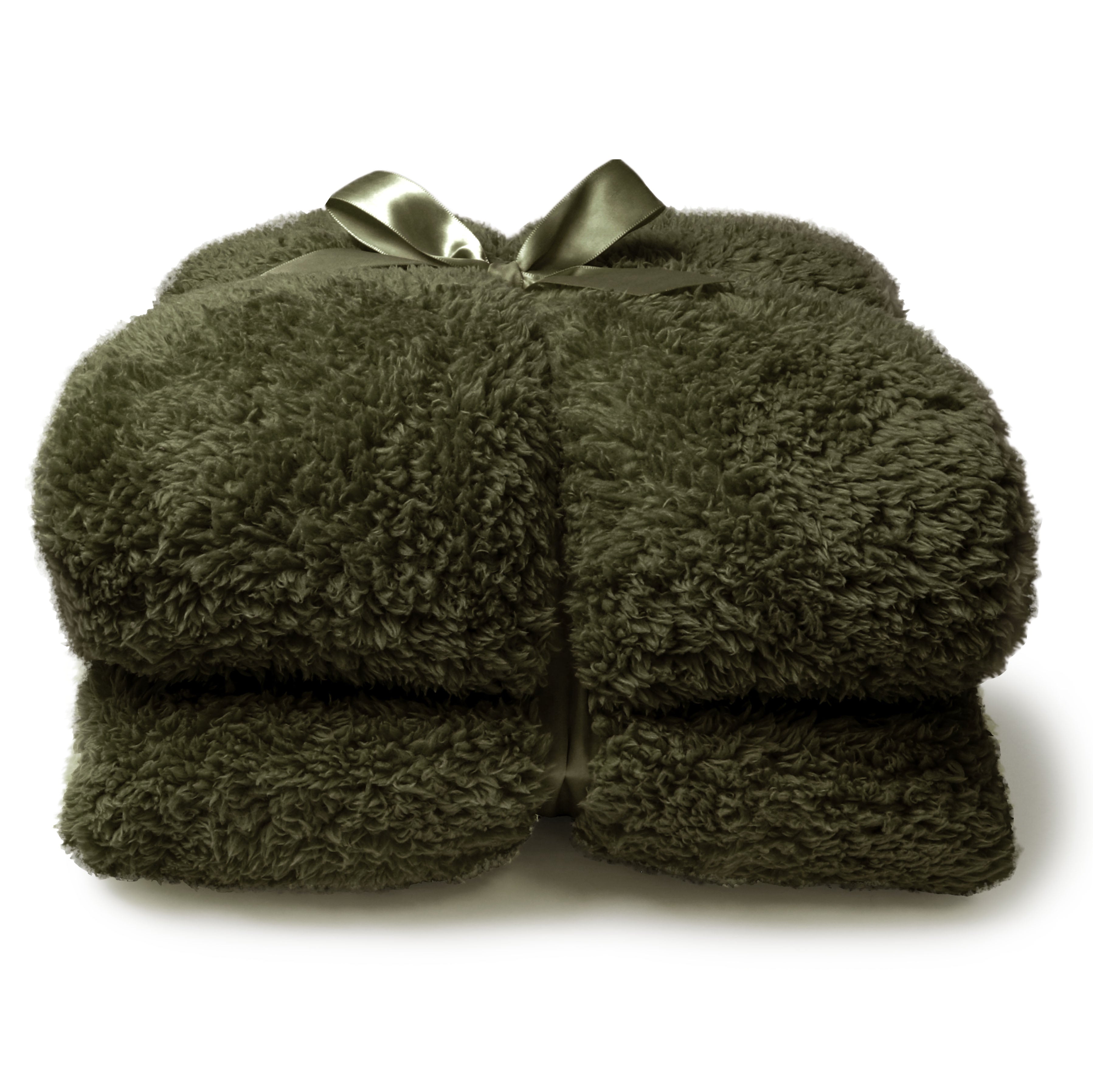 COPERTA PLAID TEDDY 150X200CM VERDE INVERNO