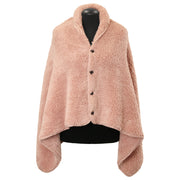 MANTELLA PLAID CON BOTTONI NOX 75X150CM ROSA