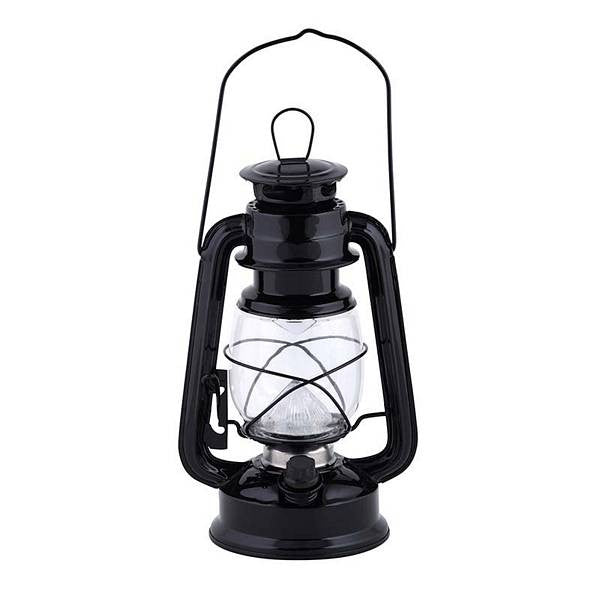 LANTERNA CLASSICA A LED NERA 24CM