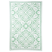 TAPPETO DA ESTERNO CON STAMPA VERDE E BIANCA 182X122CM