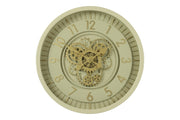 OROLOGIO DA PARETE CON INGRANAGGI IN MOVIMENTO, COLORE CREMA, Ø46CM