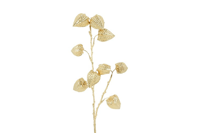 DECORAZIONE NATALIZIA, RAMO PHYSALIS, H67CM, COLORE ORO