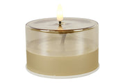 CANDELA GEL CON LED, COLORE ORO, Ø10CM