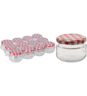 OFFERTA 12 BARATTOLI IN VETRO CON COPERCHIO 140ML