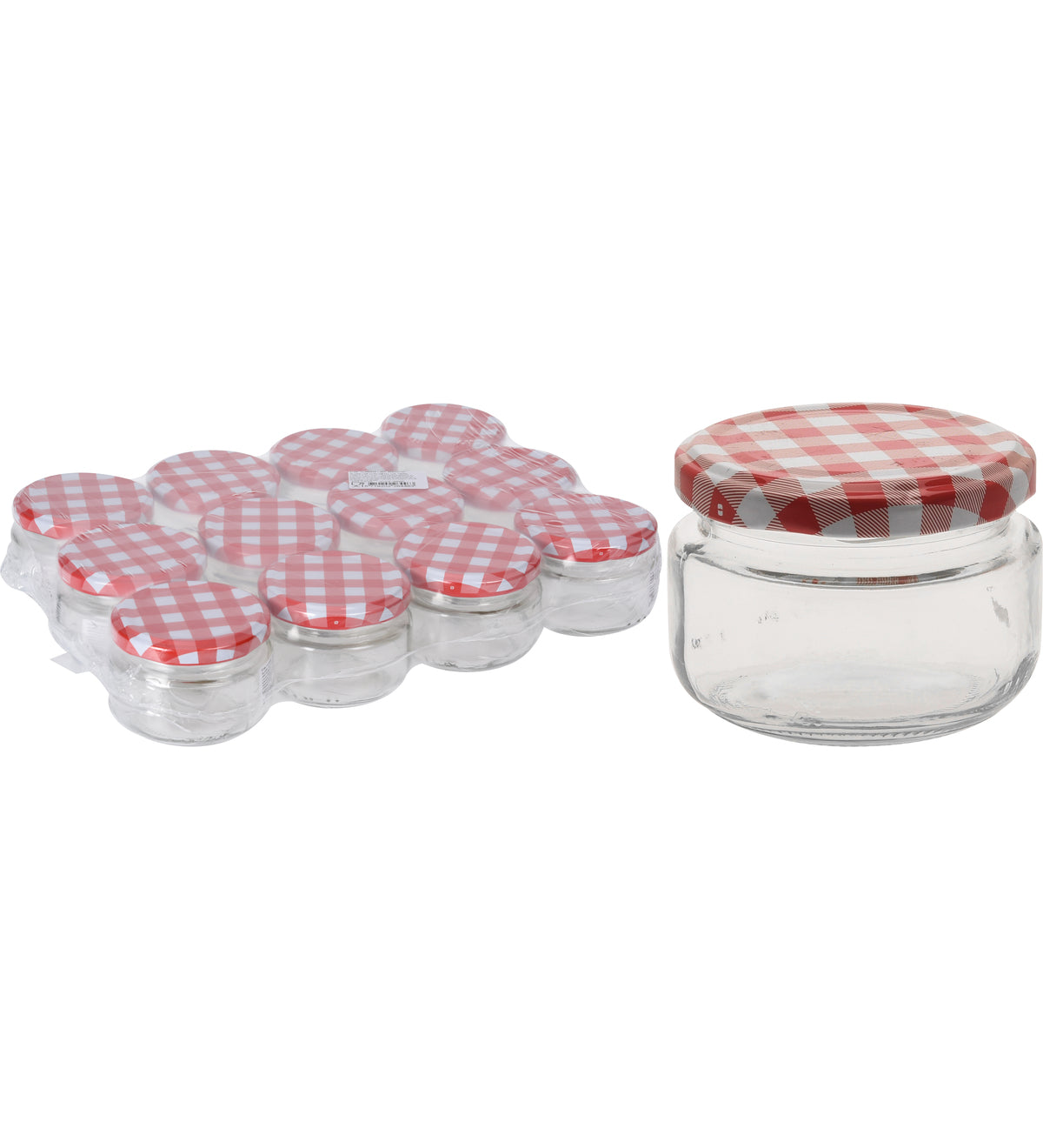 OFFERTA 12 BARATTOLI IN VETRO CON COPERCHIO 140ML